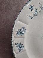 Grand plat rond en terre de fer Clairefontaine modèle Pompadour 33 cm