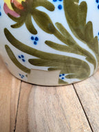 Pichet ancien en faïence décor floral peint main – esprit campagne