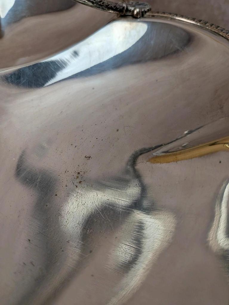 Serviteur à hors-d’œuvre ancien Roux-marquiand – Métal argenté – Décor de cygnes