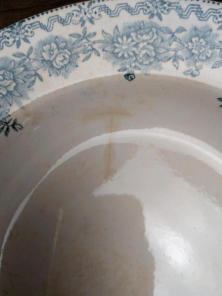 Lot de 3 assiettes creuses anciennes Saint-amand modèle Argenton Terre de fer