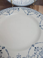 Lot de 6 assiettes Terre de Fer Hb & Cie – Service Balzac bleu 💙
