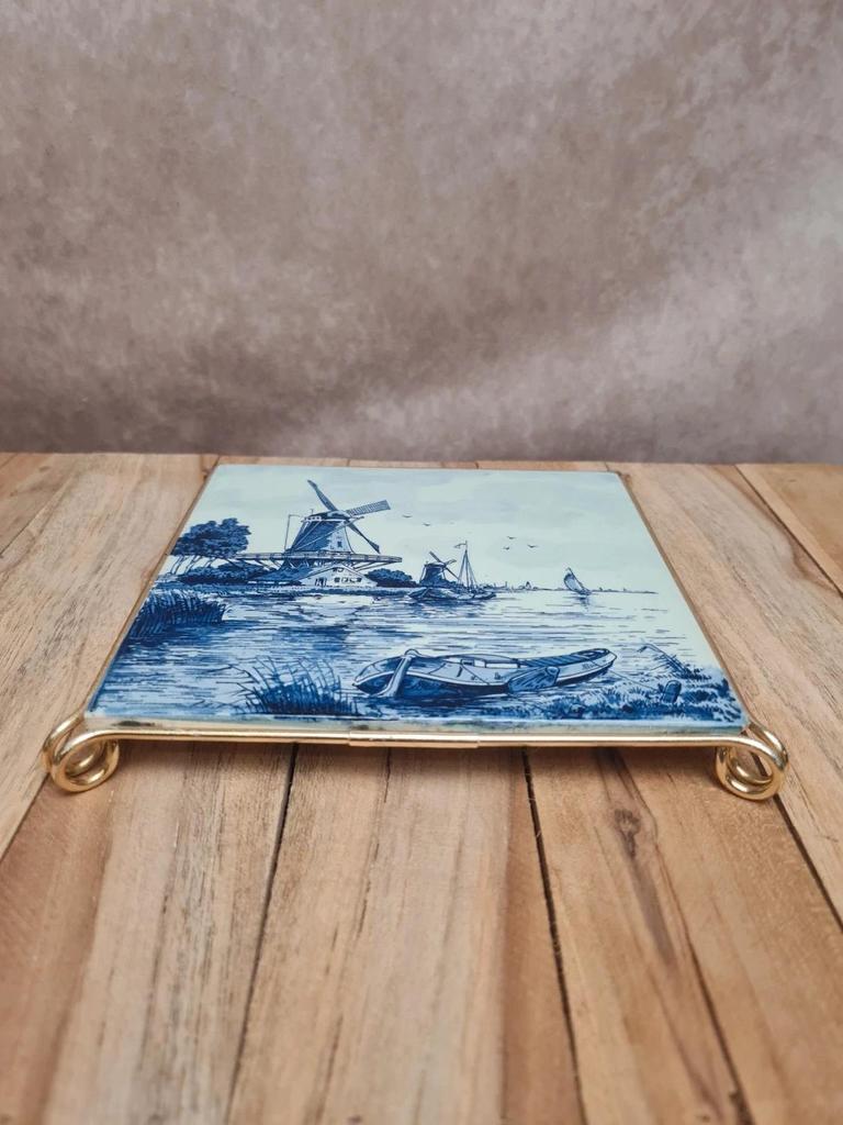 Dessous de plat Delft Blue décor moulin hollandais 🇳🇱