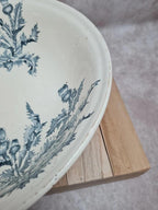 Grand saladier / bassine Longchamp modèle Chardon – décor oiseaux terre de fer 🐦🌿