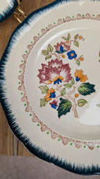 Lot de 2 assiettes anciennes Longwy « Shanghai »