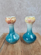 🌸 Paire de petits vases soliflores anciens numérotés 396 🌸