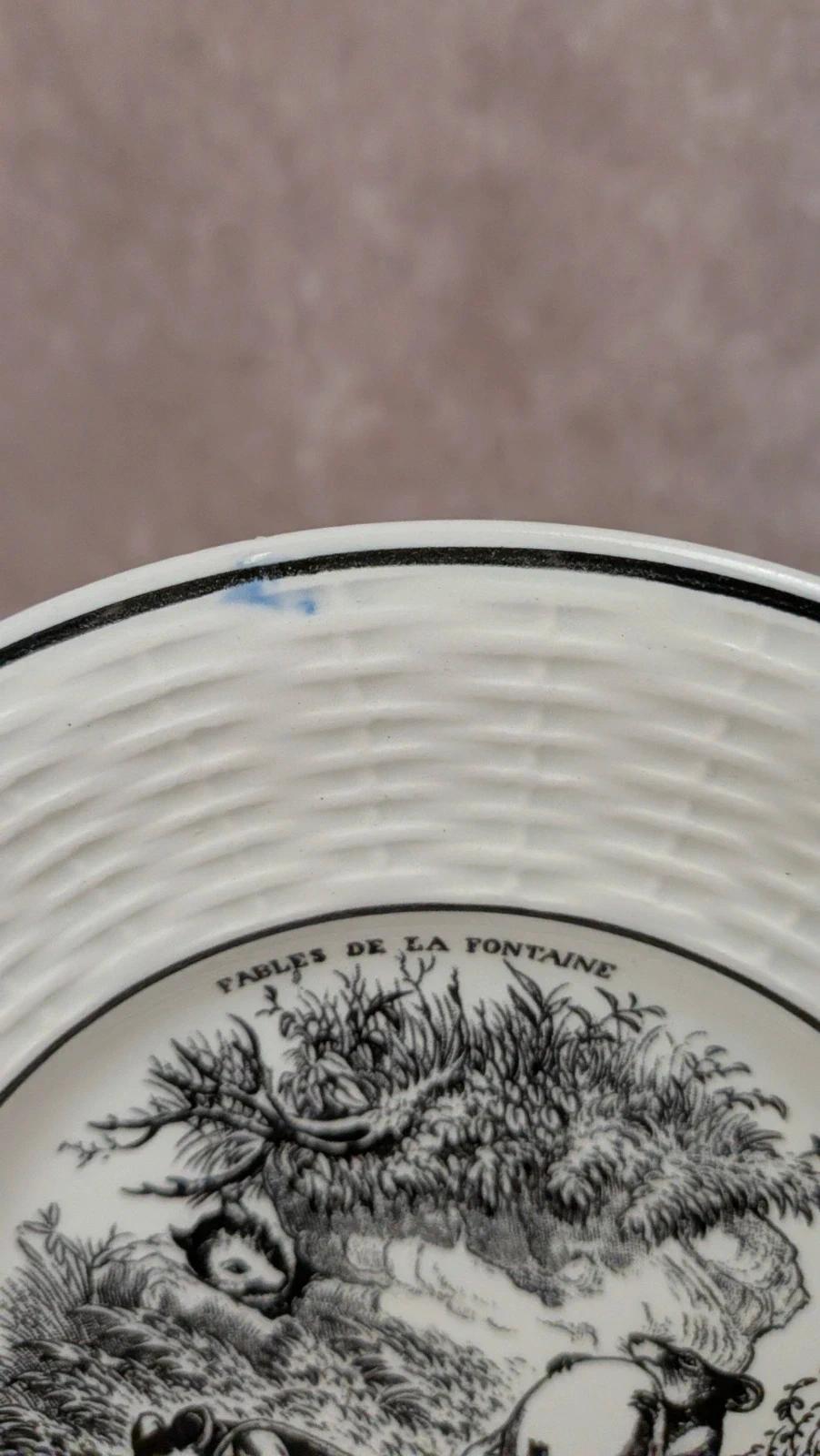 Assiette Sarreguemines Fables de La Fontaine, Les Rats