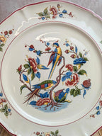 Grand plat rond Villeroy & Boch Phoenix – Terre de fer – 33,5 cm – Oiseaux exotiques