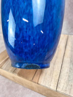 Grand vase Paul Milet Sèvres bleu flammé Art Déco céramique française 30 cm