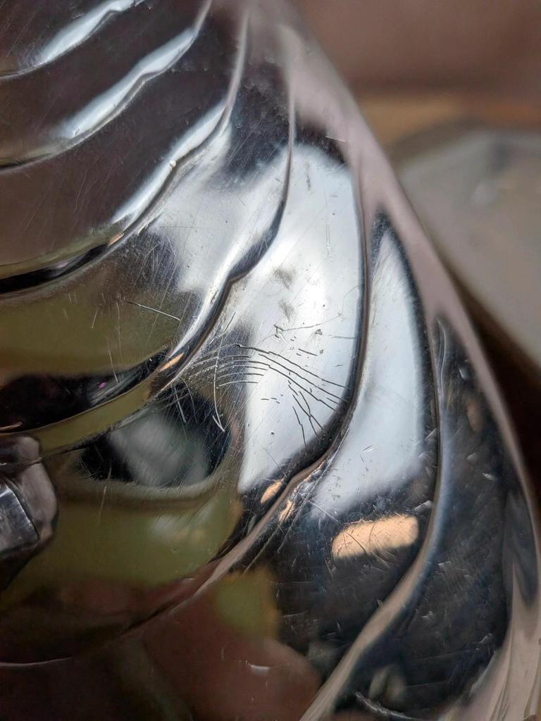 Beurrier saucière vintage Art déco en métal argenté – Coquillage