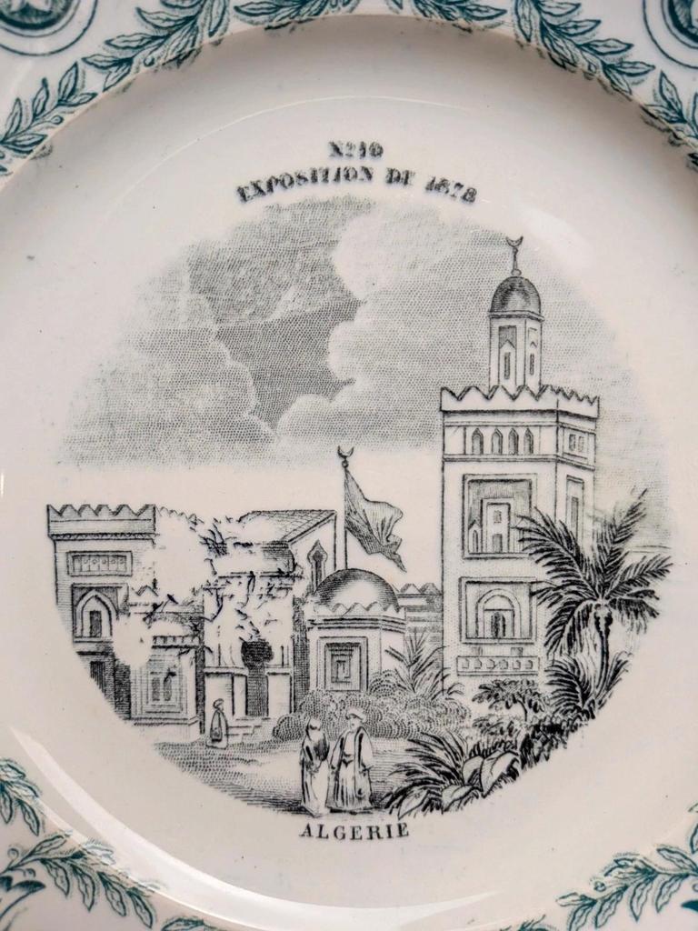 Assiette parlante Terre de Fer Creil et Montereau Algérie 1878 n°210