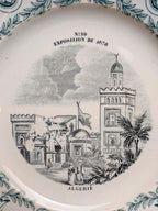 Assiette parlante Terre de Fer Creil et Montereau Algérie 1878 n°210