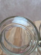 Serviteur apéritif vintage en métal argenté et verre Bormioli Rocco Italie