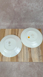 Lot de 2 assiettes à dessert vintage Cerranor – modèle Sully