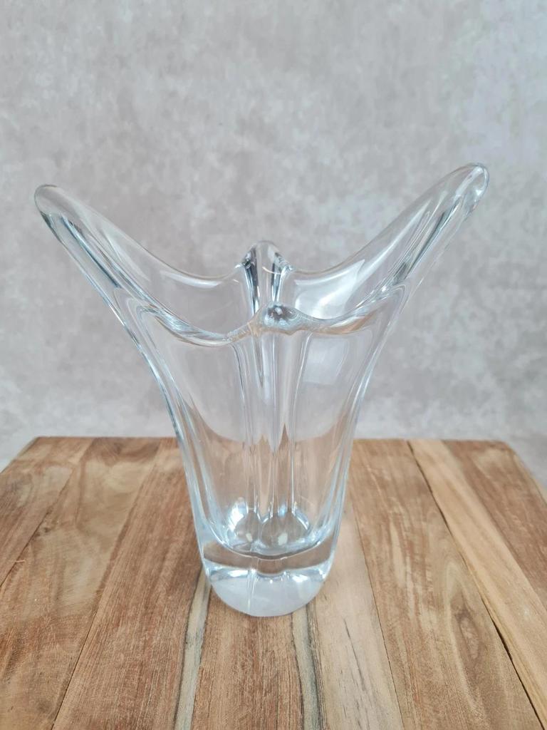 🌿 Vase en cristal signé Daum France 🇫🇷