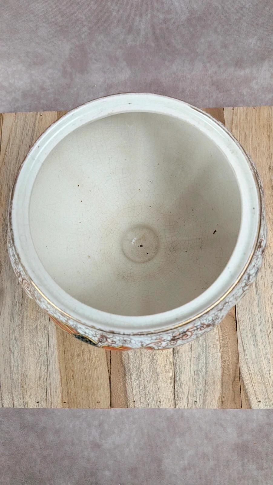 Pot ancien Phoenix Ware England décor oiseaux japonais