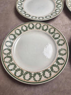 Lot de 8 assiettes à dessert Saint-amand Hamage modèle Marceau – faïence ancienne