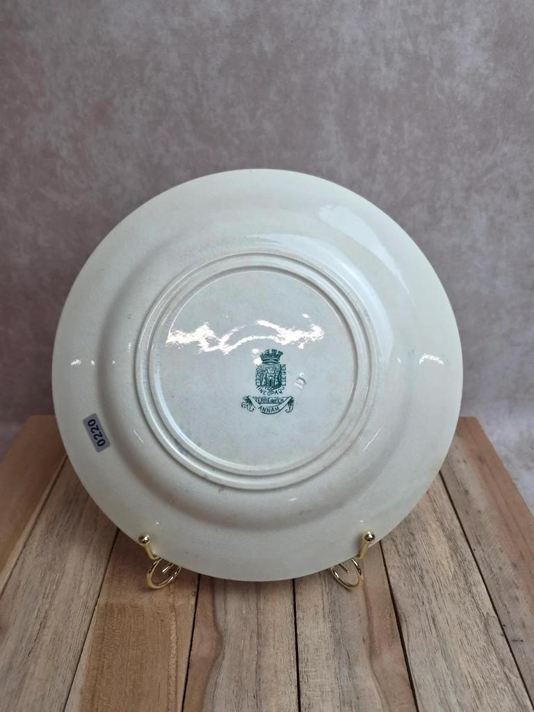 Assiette creuse Terre de fer Gien modèle Annam ancienne