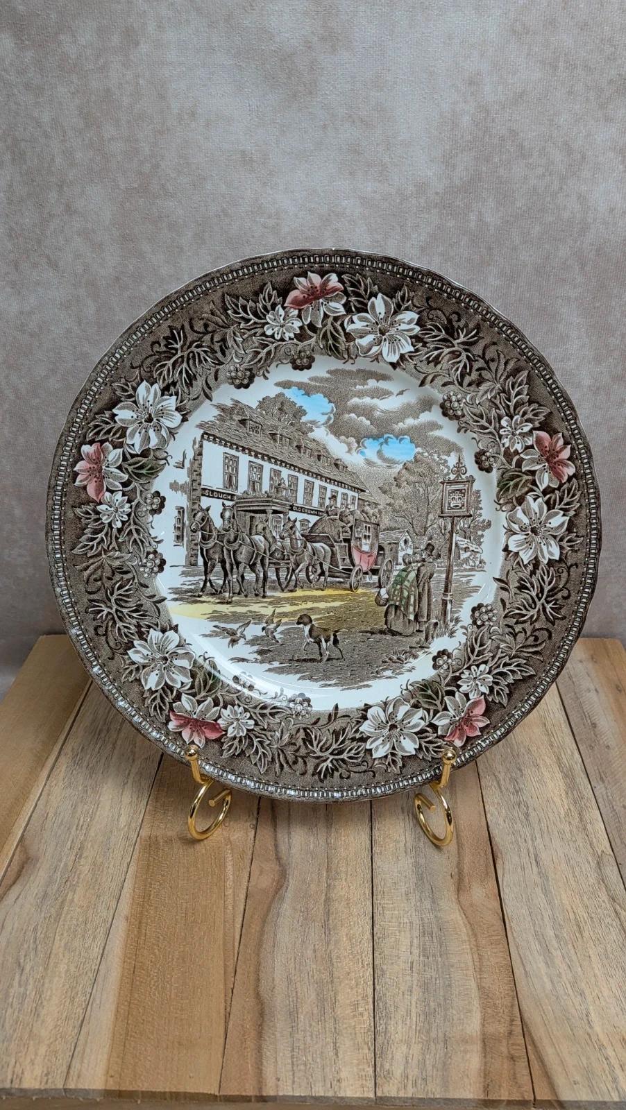 Assiette anglaise Royal Tudor Ware – Coaching Taverns 1828