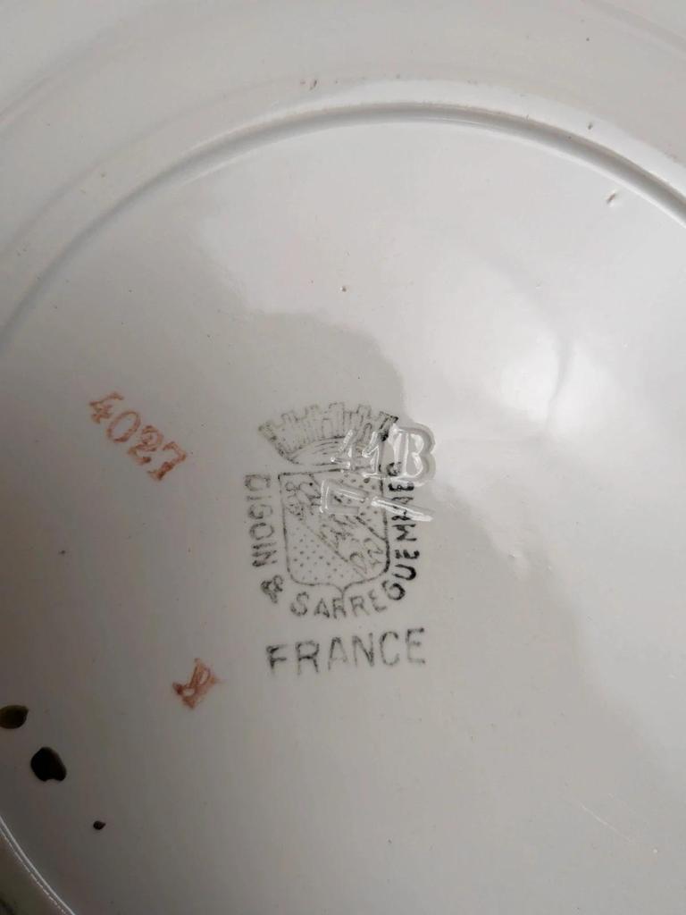 Service à gâteaux vintage Digoin Sarreguemines – 1 plat + 10 assiettes à dessert