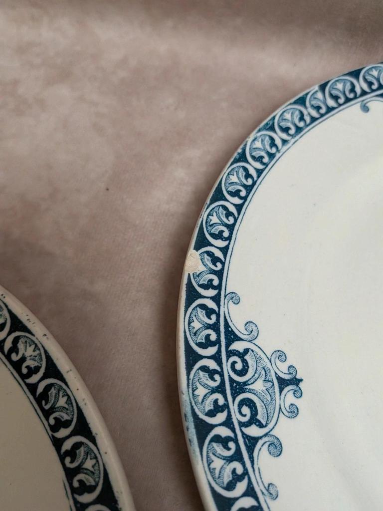 Lot de 8 assiettes à dessert Terre de Fer St Amand modèle Andrinople