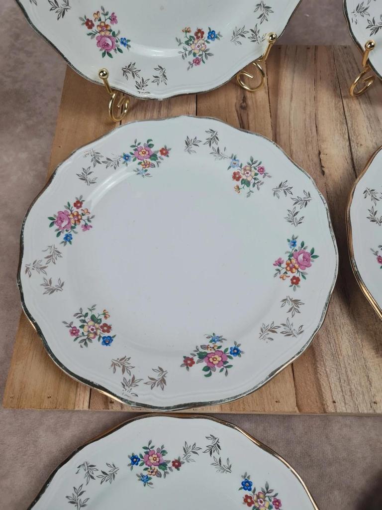 Lot de 6 assiettes à dessert fleuries L’amandinoise 🌸🍰