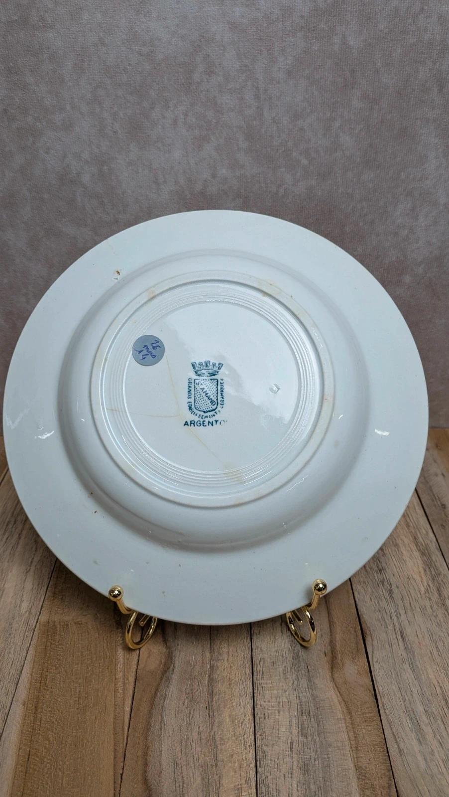 Assiette terre de fer Saint-amand modèle Argenton