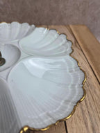 Serviteur Limoges Ribes – Porcelaine dorée 6 coquilles