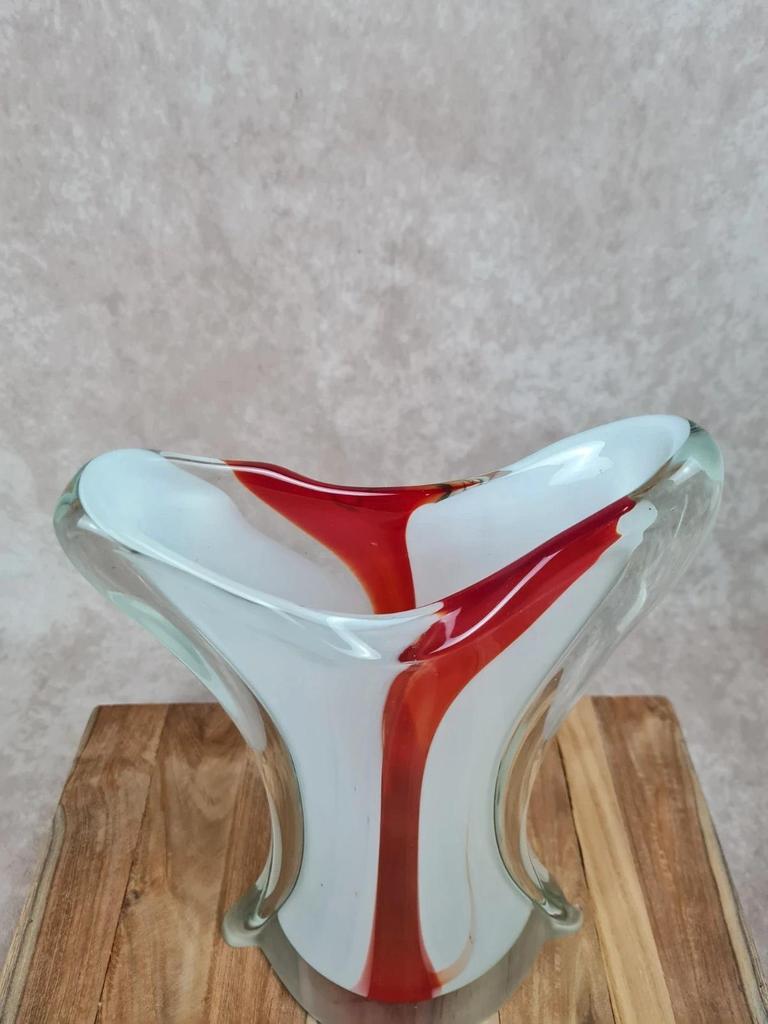 🩸 Vase en verre d’art de Murano – années 60/70