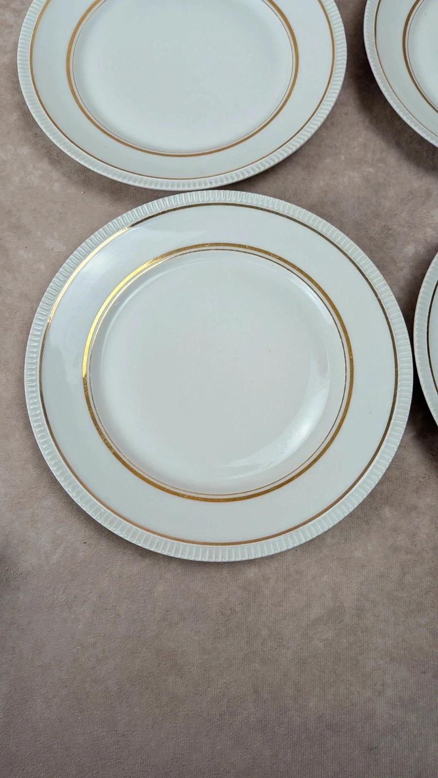 Lot de 6 assiettes plates anciennes porcelaine française
