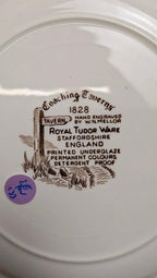 Assiette anglaise Royal Tudor Ware – Coaching Taverns 1828