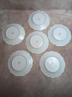 Lot de 6 assiettes Seltmann Weiden Bavaria Theresia rouge