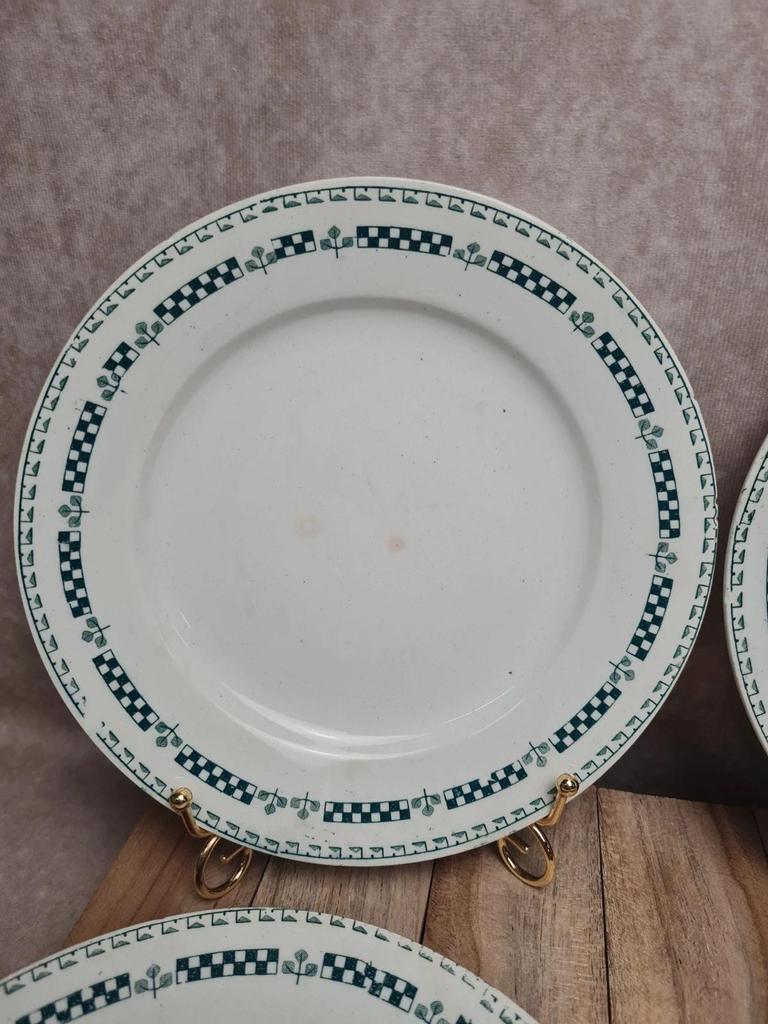 Lot de 5 assiettes terre de fer Gien modèle Sophia 💚