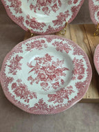 Lot de 4 assiettes creuses Enoch Wedgwood – Asiatic Pheasants – Faïence anglaise vintage