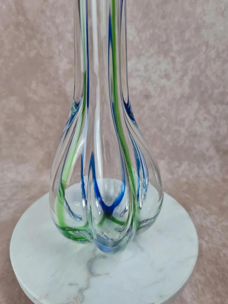 Vase vintage en verre soufflé de Murano 🇮🇹 attribué à Archimede Seguso