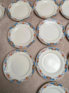 Service à gâteaux vintage Digoin Sarreguemines – 1 plat + 10 assiettes à dessert