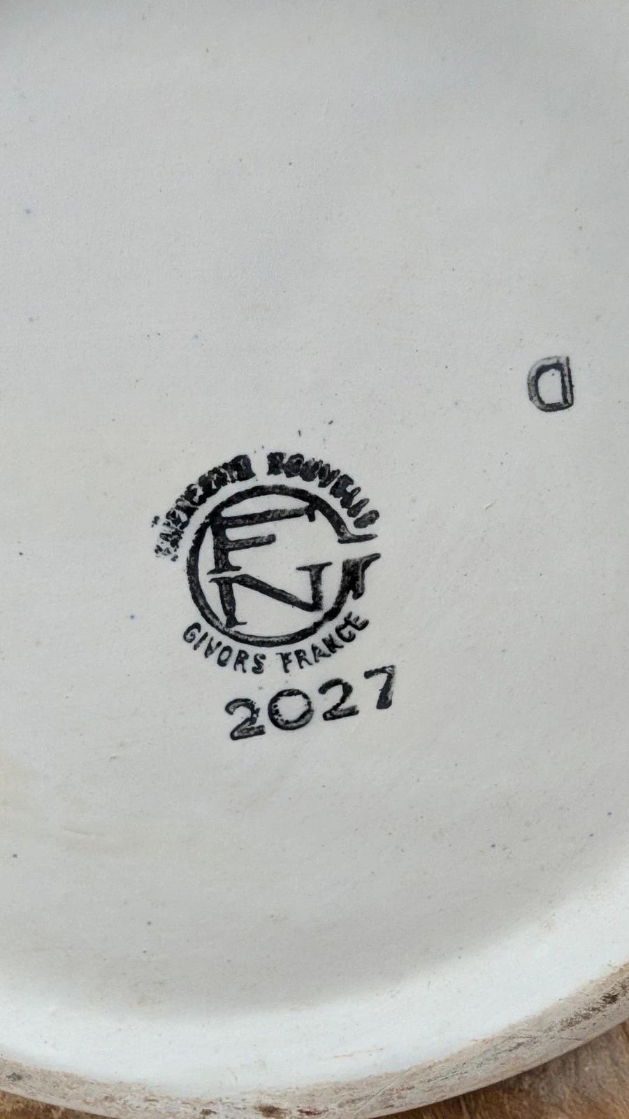 Grand pichet de toilette vintage Faïencerie Nouvelle Givors