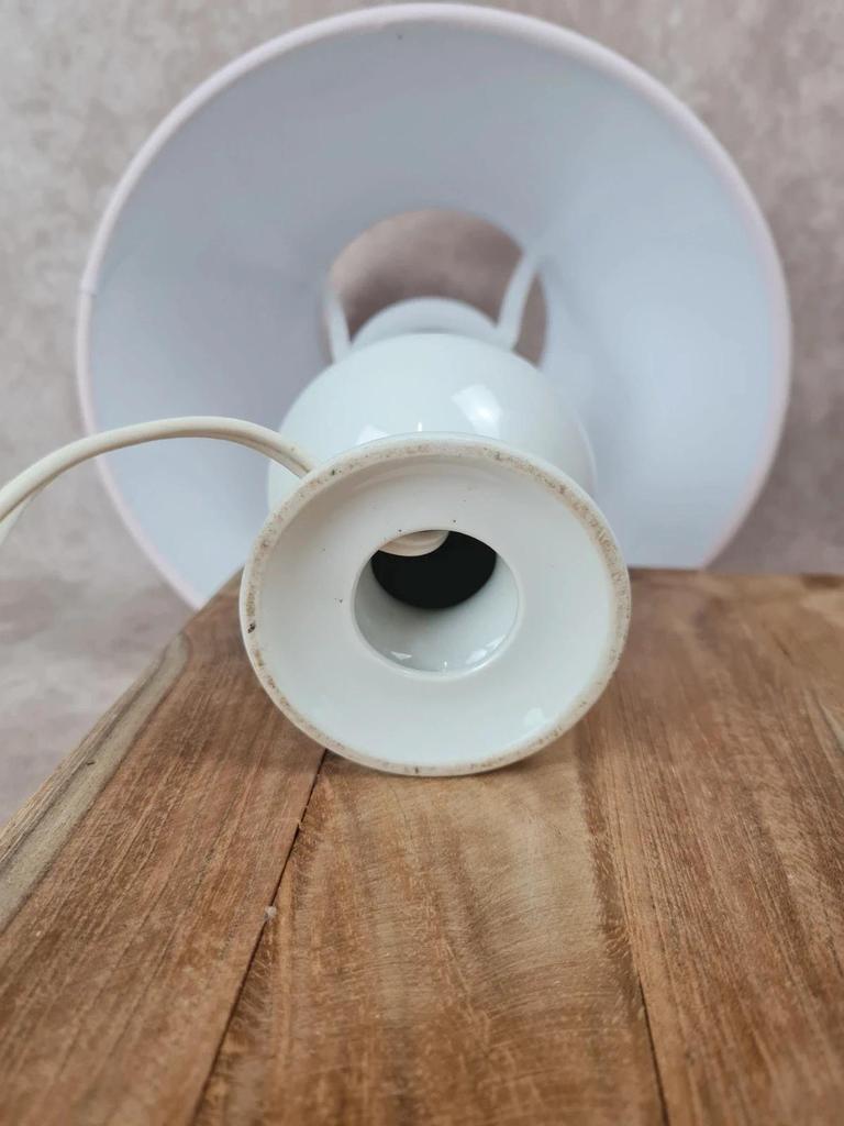 🌿 Duo de lampes vintage en porcelaine blanche – douille à baïonnette 🌿