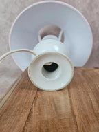 🌿 Duo de lampes vintage en porcelaine blanche – douille à baïonnette 🌿