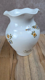 Vase faïence décor Moustiers style champêtre