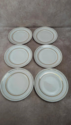 Lot de 6 assiettes plates anciennes porcelaine française