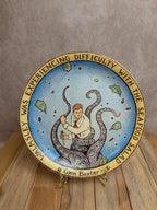 Assiette murale humoristique Glen Baxter Poole Pottery Angleterre