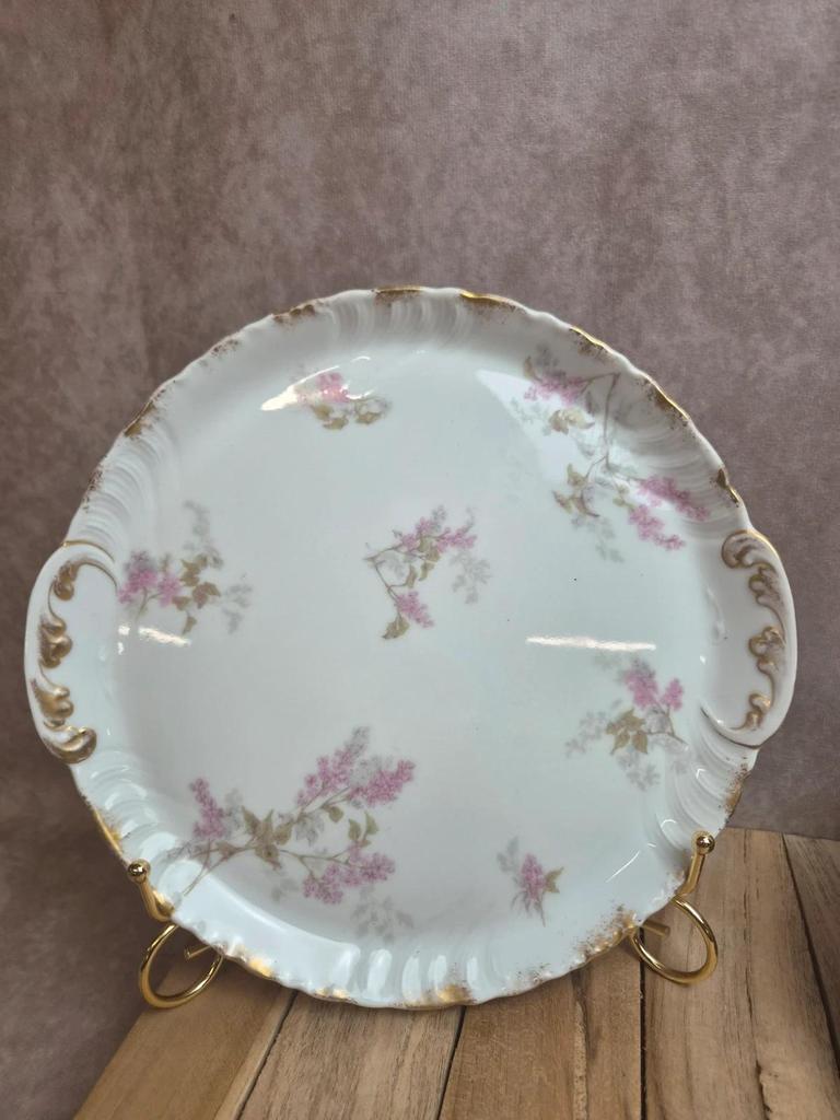 Service à dessert ancien porcelaine de Limoges Cfh Gdm – 7 pièces