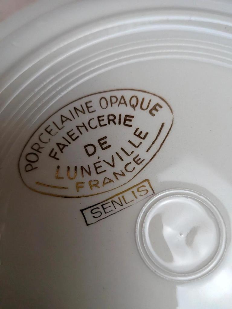 Lot de 4 assiettes creuses Lunéville modèle Senlis