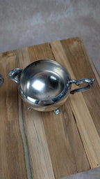 Petit pot à lait & sucrier en métal argenté