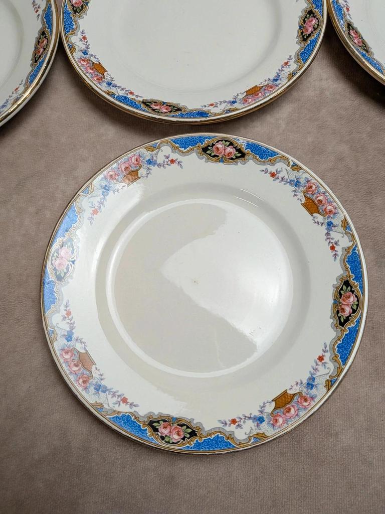 Service à gâteaux vintage Digoin Sarreguemines – 1 plat + 10 assiettes à dessert
