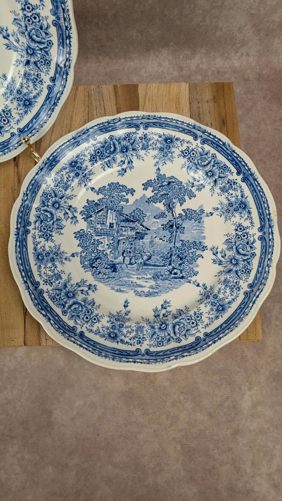 Lot de 2 assiettes plates Lunéville – modèle The Cottage