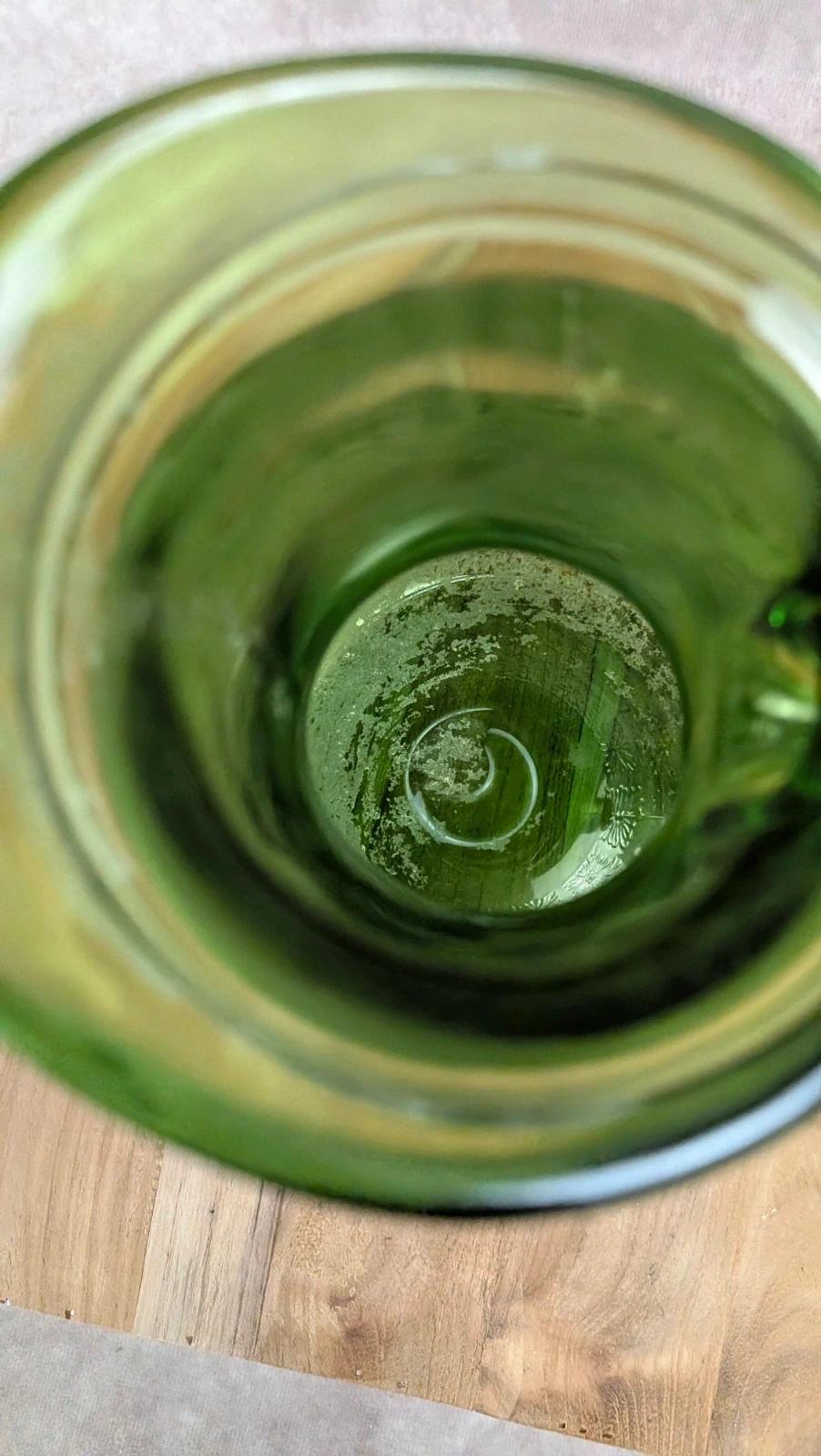 Service à orangeade/citronnade vintage carafe 6 verres verts Italie
