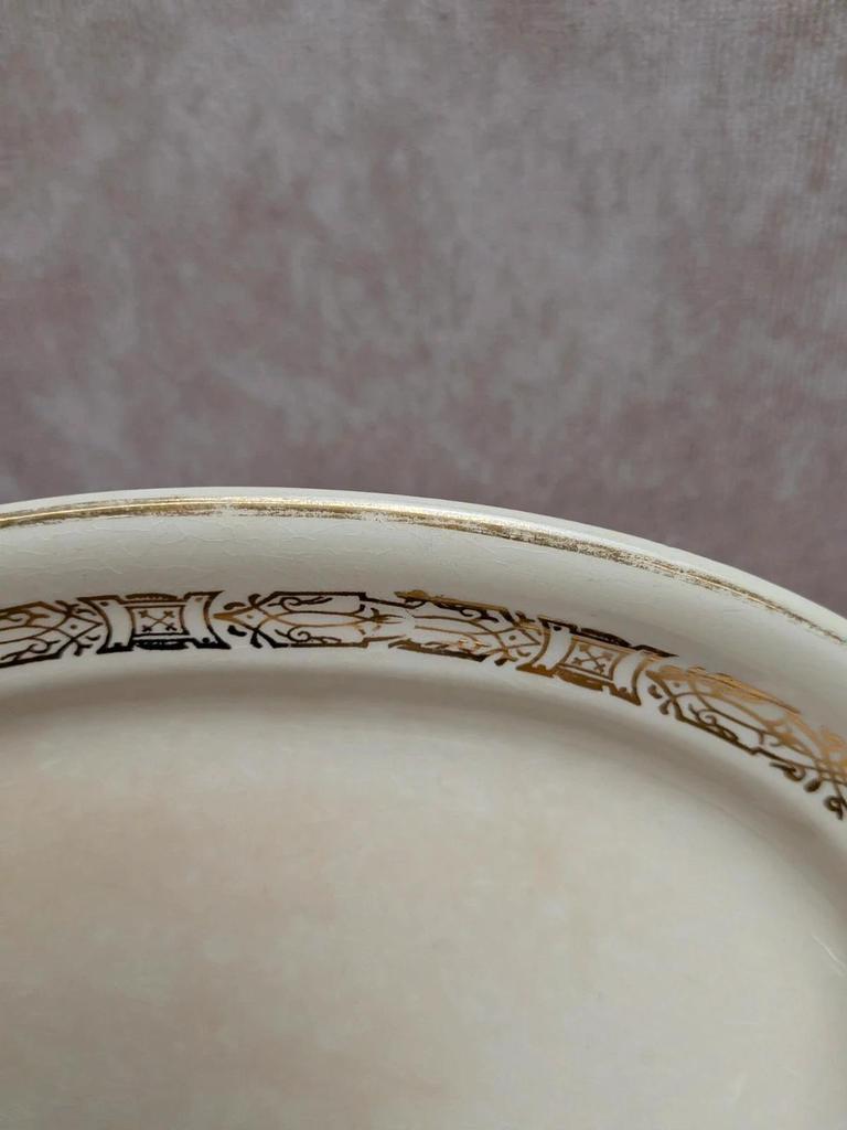 Lot de 2 petits plats ovales Villeroy & Boch – décor doré vintage