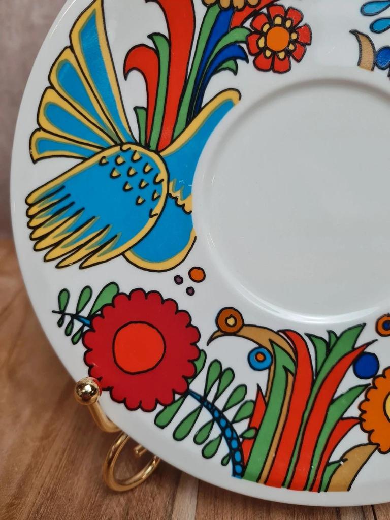 Sous-tasse Villeroy & Boch Acapulco 🌸 oiseaux colorés vintage années 70