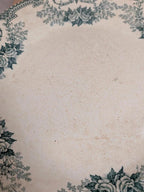 Lot de 3 assiettes plates anciennes en terre de fer des Établissements Debray, service Clichy